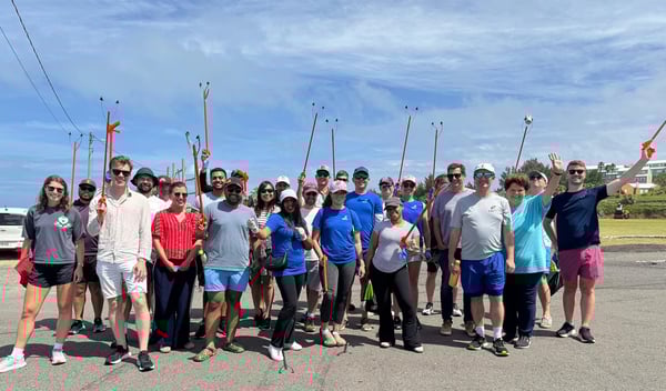 Group photo at the Coney Island beach clean up