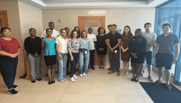 Group of summer interns pictured outside of Legal & General Reinsurance office