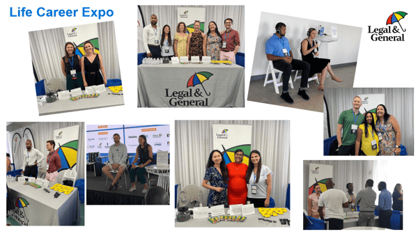 Collage of photos from the Life Career Expo 2024
